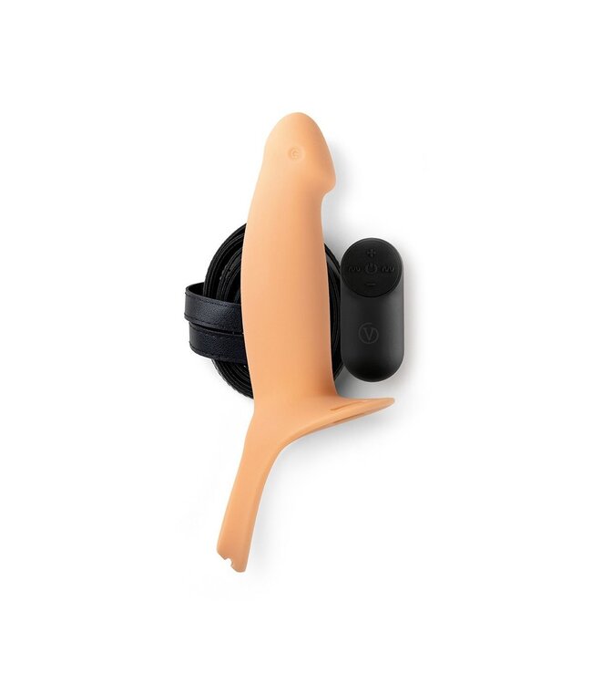 Virgite Adjustable Hollow Strap-On Vibrating Harness with Remote Control