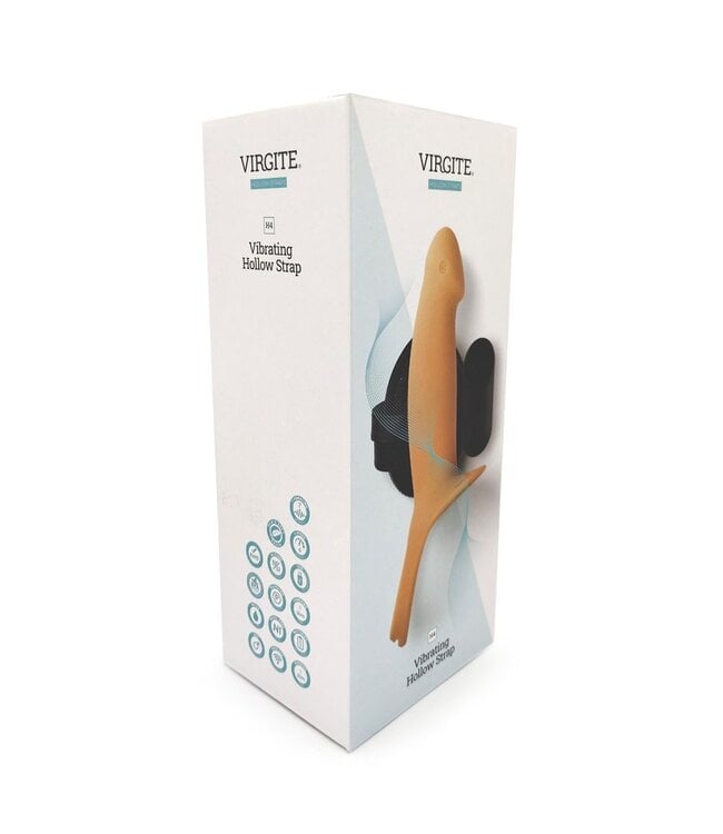Virgite Virgite Verstelbaar Siliconen Strap-On Harnas Met Vibratie En Afstandsbediening