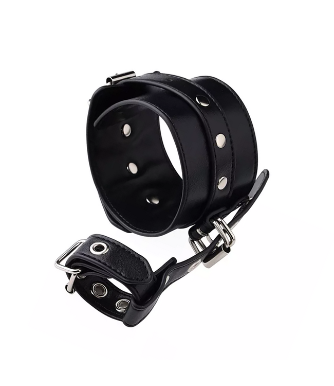 PU-Lederen Single Handcuff Met Duimslot En Verstelbare Riem 26,5 cm