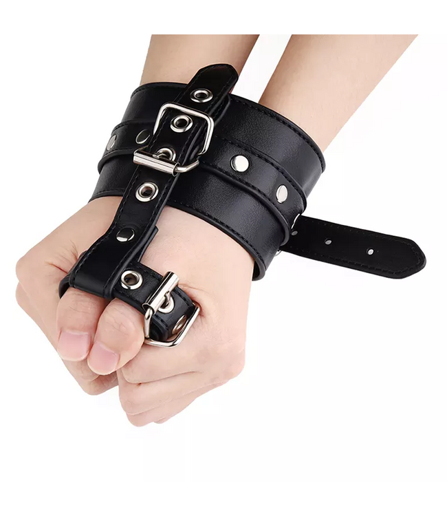 PU-Lederen Single Handcuff Met Duimslot En Verstelbare Riem 26,5 cm