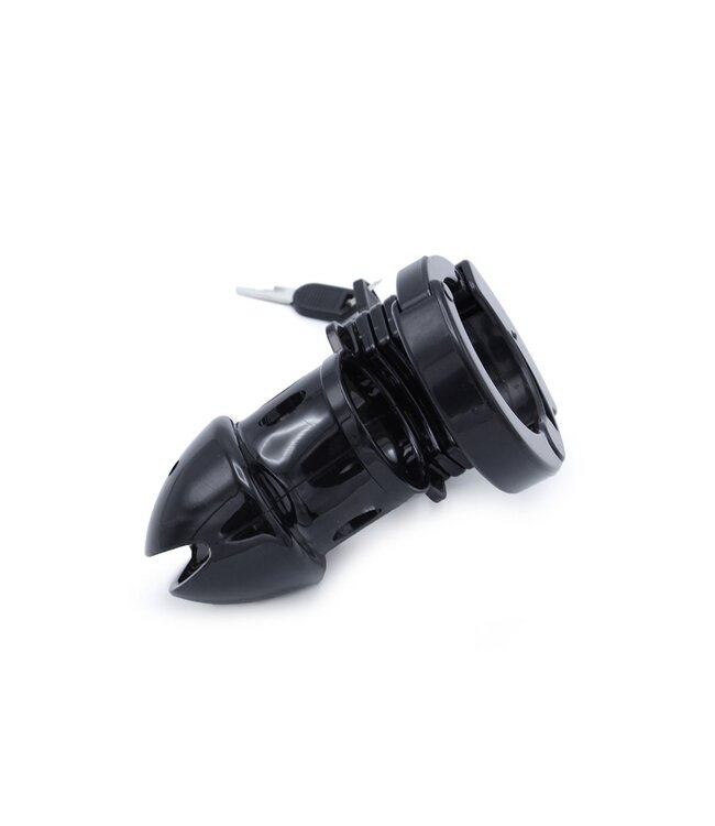 KIOTOS X Adjustable Lightweight Black Chastity Device for Men - Body-Safe Plastic