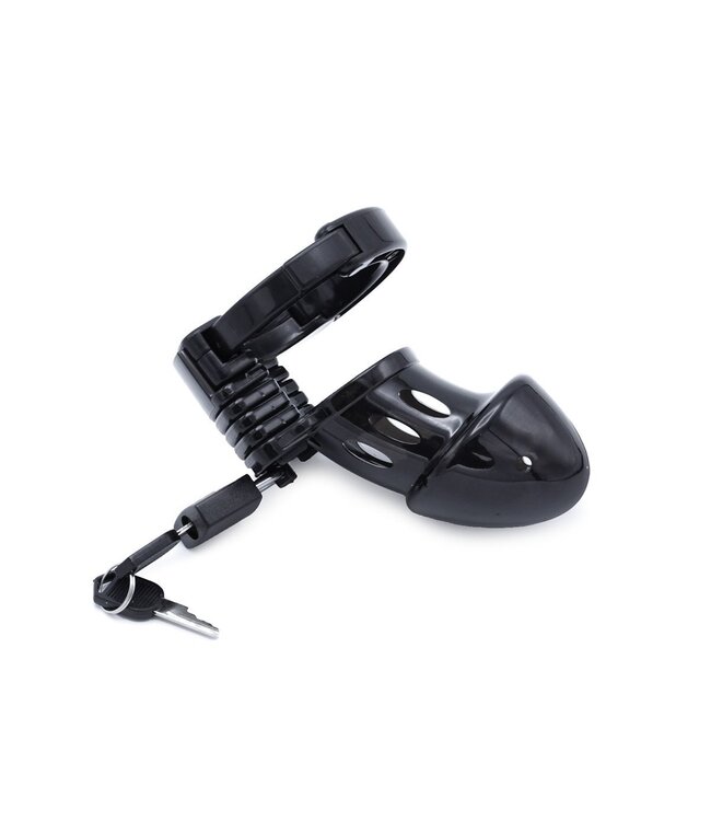 KIOTOS X Adjustable Lightweight Black Chastity Device for Men - Body-Safe Plastic