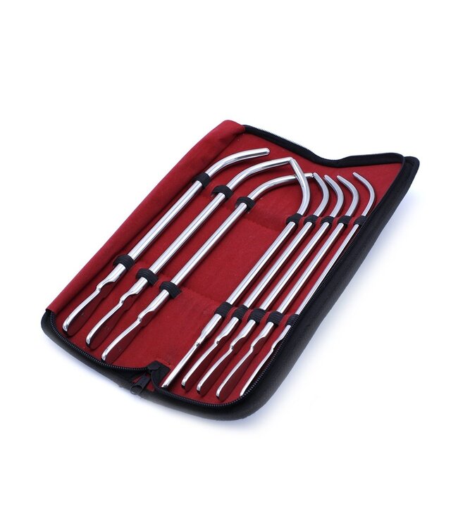 Kiotos Roestvrijstalen Van Buren Dilatorset Large 6-11mm Met Lederen Opbergkoffer