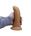 Ribbed Gold Silicone Dildo with Suction Cup - 20-30 cm Sizes