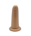 Hochwertiger Geriffelter Dildo Glänzend Gold 20-30 cm mit Saugnapf