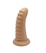 Suction Dildo Geribbelde Siliconen Penis Goud 20-30 cm Met Zuignap