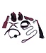 Luxuriöses bordeauxrotes 10-teiliges Bondage-Set mit Tragetasche