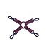 Bordeauxrode 10-Delige Bondage Set Met PU Leer En Complete Draagtas