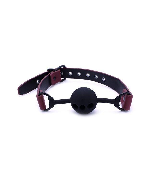 Bordeauxrode 10-Delige Bondage Set Met PU Leer En Complete Draagtas