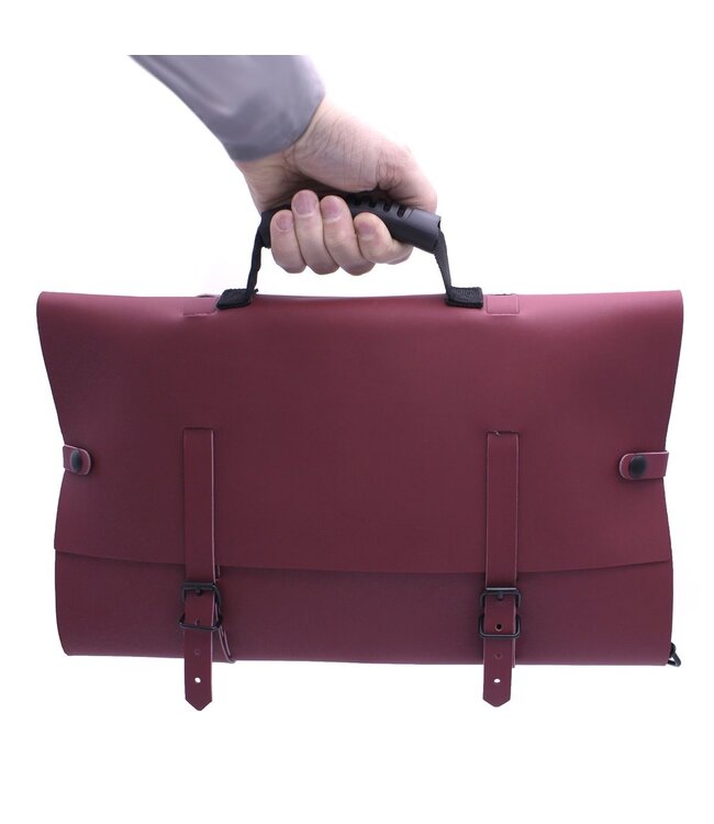 Luxuriöses bordeauxrotes 10-teiliges Bondage-Set mit Tragetasche