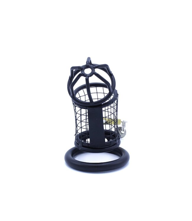 Black Squares Chastity Cage - Comfortable & Secure Control System