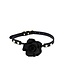 Verstelbare Siliconen Rose Gag Met Vegan PVC Band En Ademgaatjes 42mm