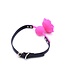 Verstelbare Siliconen Rose Gag Met Vegan PVC Band En Ademgaatjes 42mm