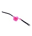 Verstelbare Siliconen Rose Gag Met Vegan PVC Band En Ademgaatjes 42mm