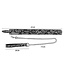 Reptielen Print PVC Leder Collar Zilver Zwart Met Verstelbare Leiband 78 cm
