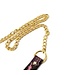 Gold Pink Reptile Print Vegan PVC Collar & Leash Set for BDSM