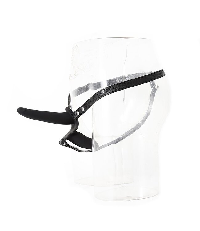 Double Penis Harness with Silicone Dildos - Vegan Leather Support