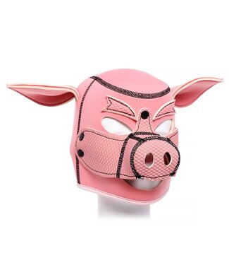 Roze Neopreen Piggy Play Masker Met Verwijderbare Neussnuit En Ademend Design