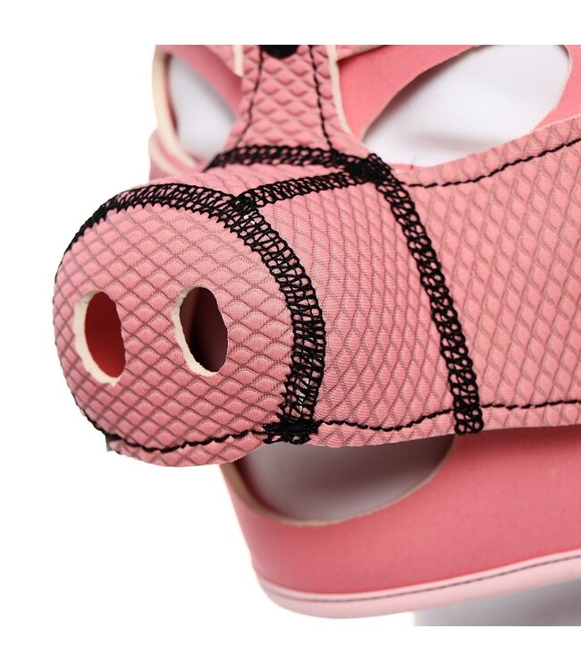 Comfortable Pink Neoprene Pig BDSM Hood - Breathable & Removable Nose