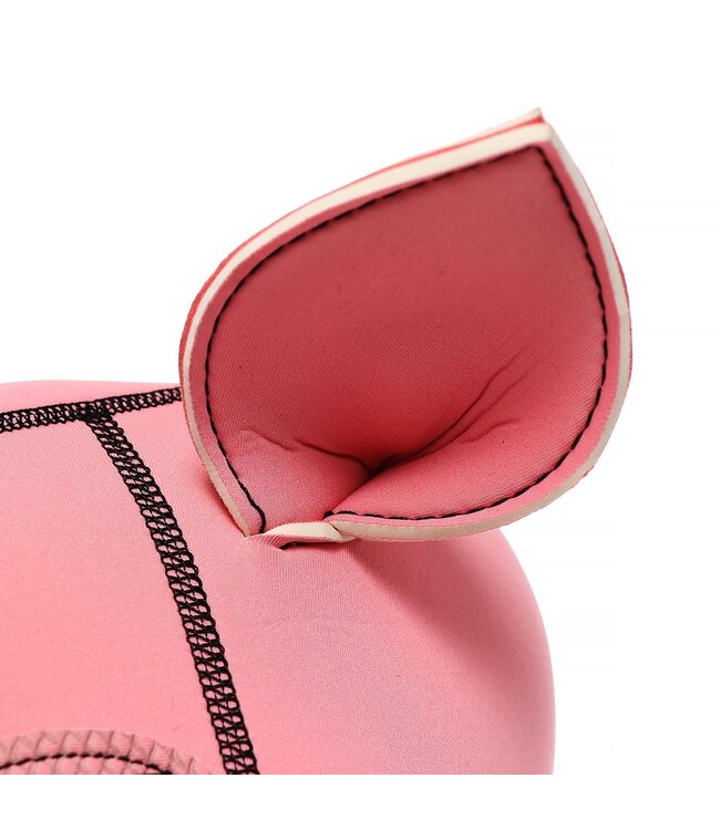 Comfortable Pink Neoprene Pig BDSM Hood - Breathable & Removable Nose