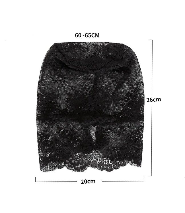 Comfortable Black Lace Mask & Stockings – BDSM Safe Fetish Accessory