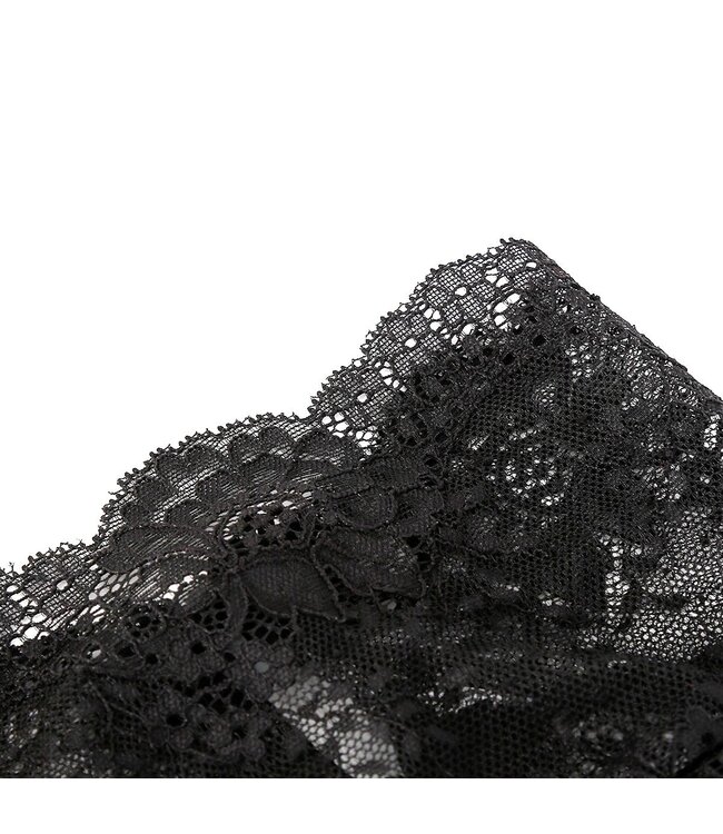 Comfortable Black Lace Mask & Stockings – BDSM Safe Fetish Accessory