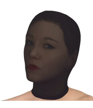 Zwart Stretch Kanten Hoofdkousenmasker Voor BDSM En Fetish Gebruik