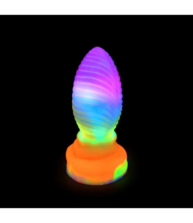Kiotos Monstar Kiotos Monstar Glow In Dark Silicone Dildo 16,5 cm Roze & Blauwgroen