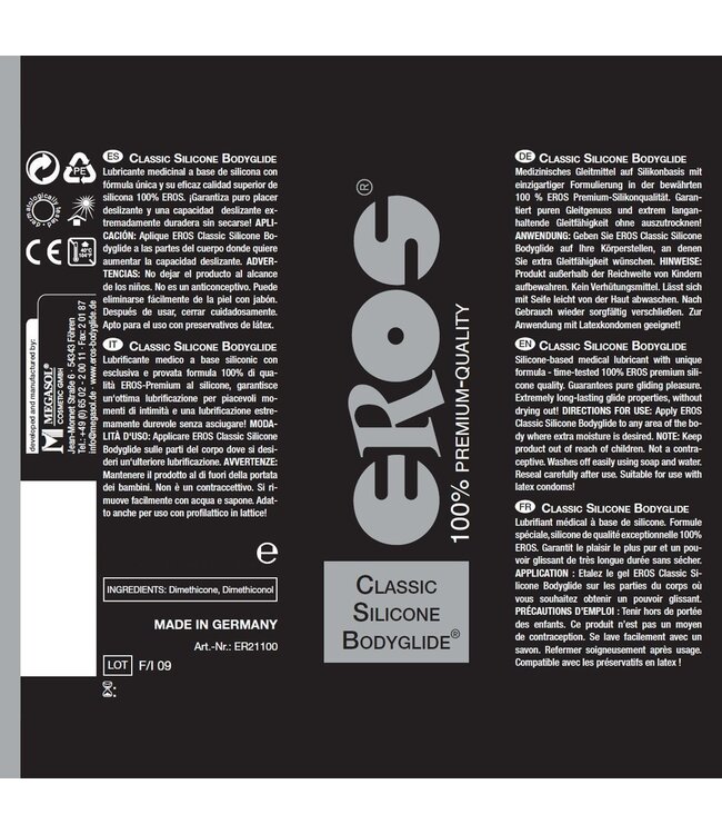 Eros Eros Siliconen Lubricant 50ml | Langdurige Glijervaring Zonder Plakken
