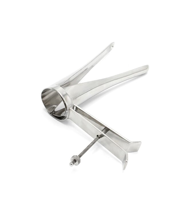 Adjustable Large Stainless Steel Speculum - 9.5 cm Opening, 27.5 cm Long