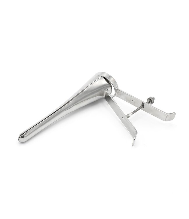Adjustable Large Stainless Steel Speculum - 9.5 cm Opening, 27.5 cm Long