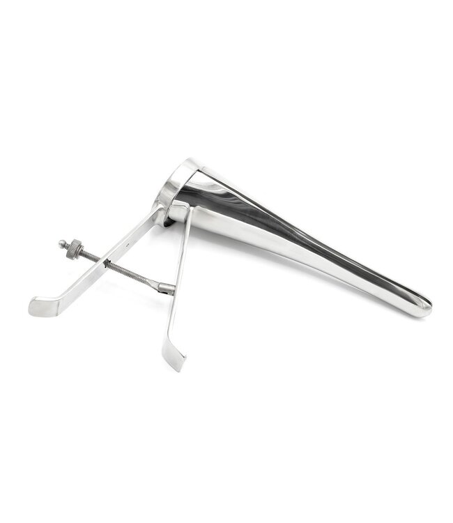 Adjustable Large Stainless Steel Speculum - 9.5 cm Opening, 27.5 cm Long