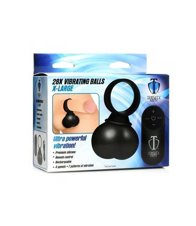 Vibrating Waterproof Cock Ring Balls with Remote Control & 11 Modes