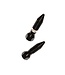 Chisa Schraubförmige magnetische Nippelklemmen aus Edelstahl – Schwarz, 4,2 cm