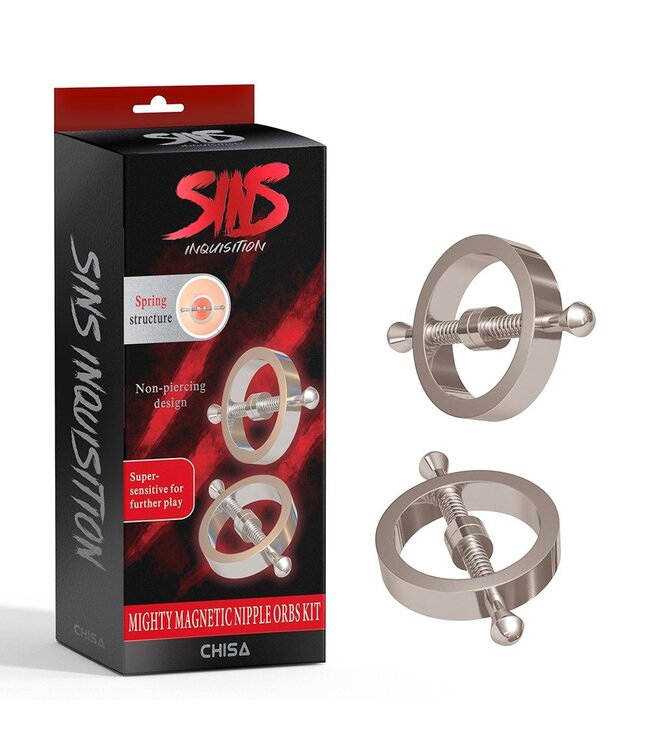 Chisa Sins Inquisition Stainless Steel Spring Nipple Clamps for Sensual Pleasure