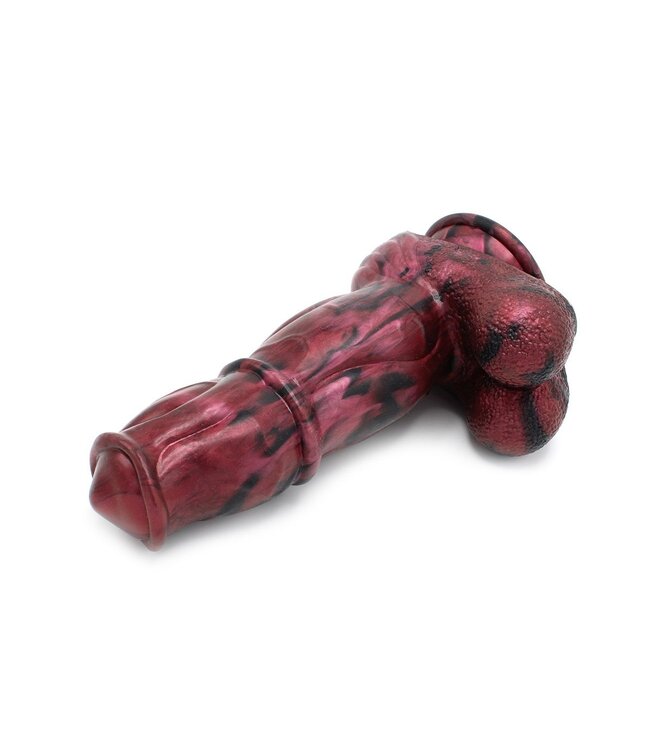 Kiotos Monstar Kiotos Monstar Duo Colour 21.5 cm Silicone Dildo - Cherry Red/Black