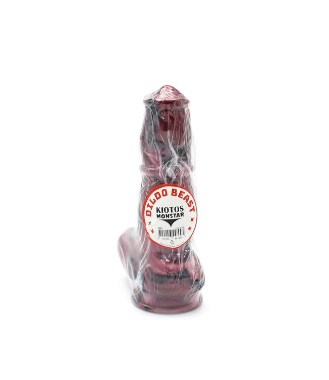 Kiotos Monstar Kiotos Monstar Duo Colour 21.5 cm Silicone Dildo - Cherry Red/Black