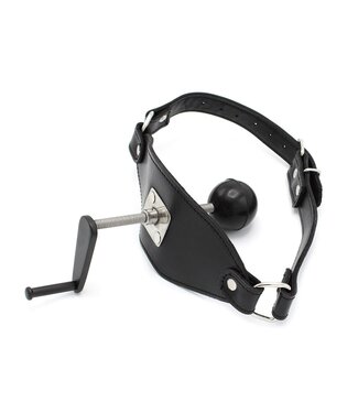 Stainless Steel Adjustable Screw Ball Gag | Comfortabele Leerband 41mm
