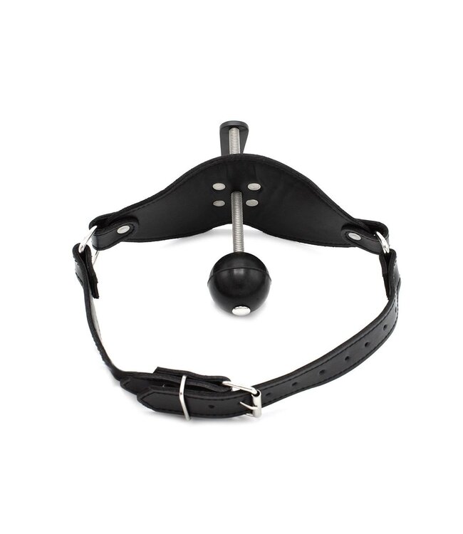 Stainless Steel Adjustable Screw Ball Gag | Comfortabele Leerband 41mm