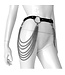 Elegant Adjustable Leather BDSM Belt with Stylish Hip Chains