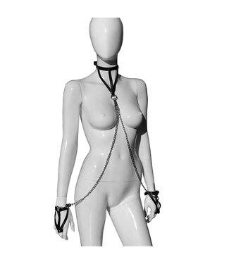 Elegante Lederhandschellen mit Halsband – Stilvolles BDSM-Set für alle
