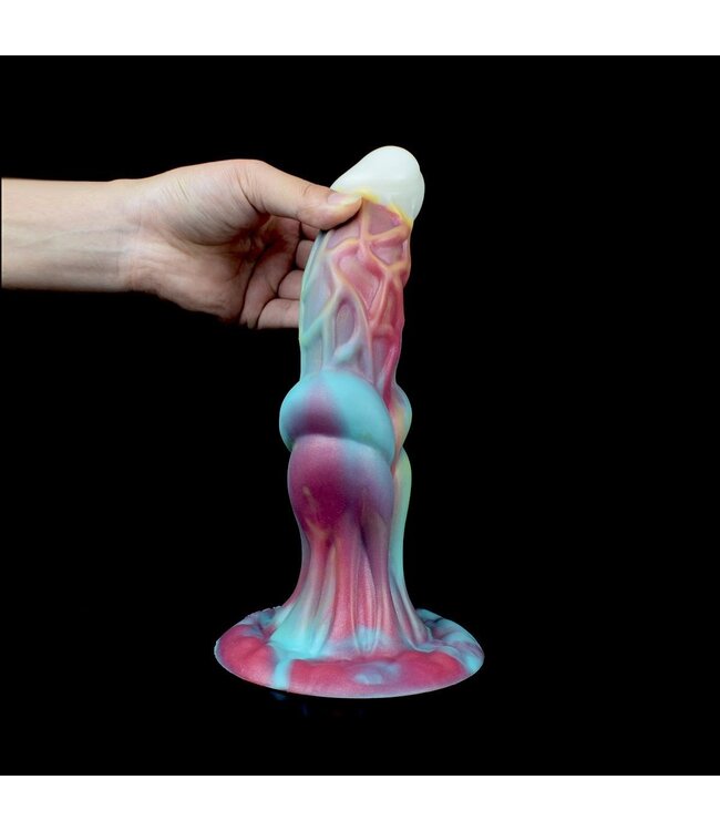 Kiotos Monstar Kiotos Monstar BEAST Dildo 20,5 cm Siliconen Glow in the Dark 3-Kleuren