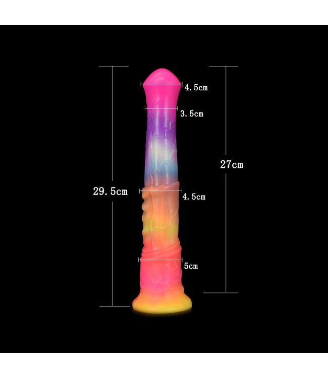 Kiotos Monstar Kiotos Monstar BEAST Glow In The Dark Dildo 29,5 cm Medisch Siliconen