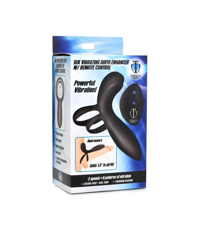 Silicone Cockring Met Vibratie, 38 mm Omtrekvergroting En Afstandsbediening