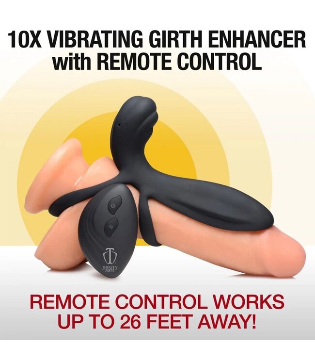 Silicone Cockring Met Vibratie, 38 mm Omtrekvergroting En Afstandsbediening