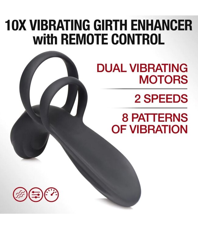 Premium Remote-Controlled Silicone Vibrating Cock Ring – 2 Speeds, Waterproof