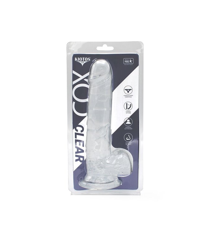Kiotos COX Kiotos Cox Transparante Dildo 22 cm Met Zuignap En Realistische Textuur