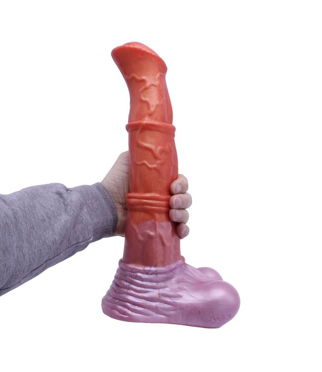 Kiotos Monstar Kiotos Monstar Squirting Beast XL 35 cm – Feuerroter Silikon-Dildo