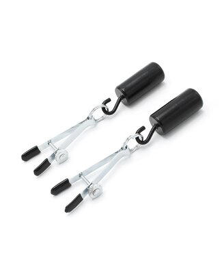 Kiotos Nipple Pinch Clamps Verstelbaar Met 2x 100g RVS Haakgewichten Voor Tepelstimulatie