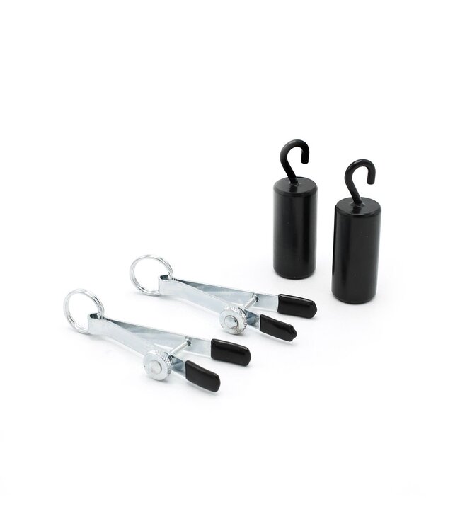 Kiotos Nipple Pinch Clamps Verstelbaar Met 2x 100g RVS Haakgewichten Voor Tepelstimulatie